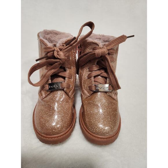 Pink Glitter toddler boots by Bebe size 6 - Picture 2 of 7